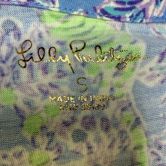 Lilly Pulitzer Lorina Swing Dress Small Blue Peri Turtle EUC - Picture 5 of 10